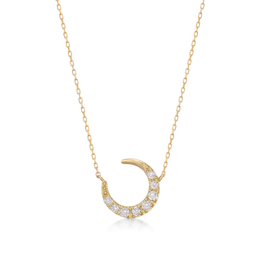 8 Dia Moon Necklace 0.1ct