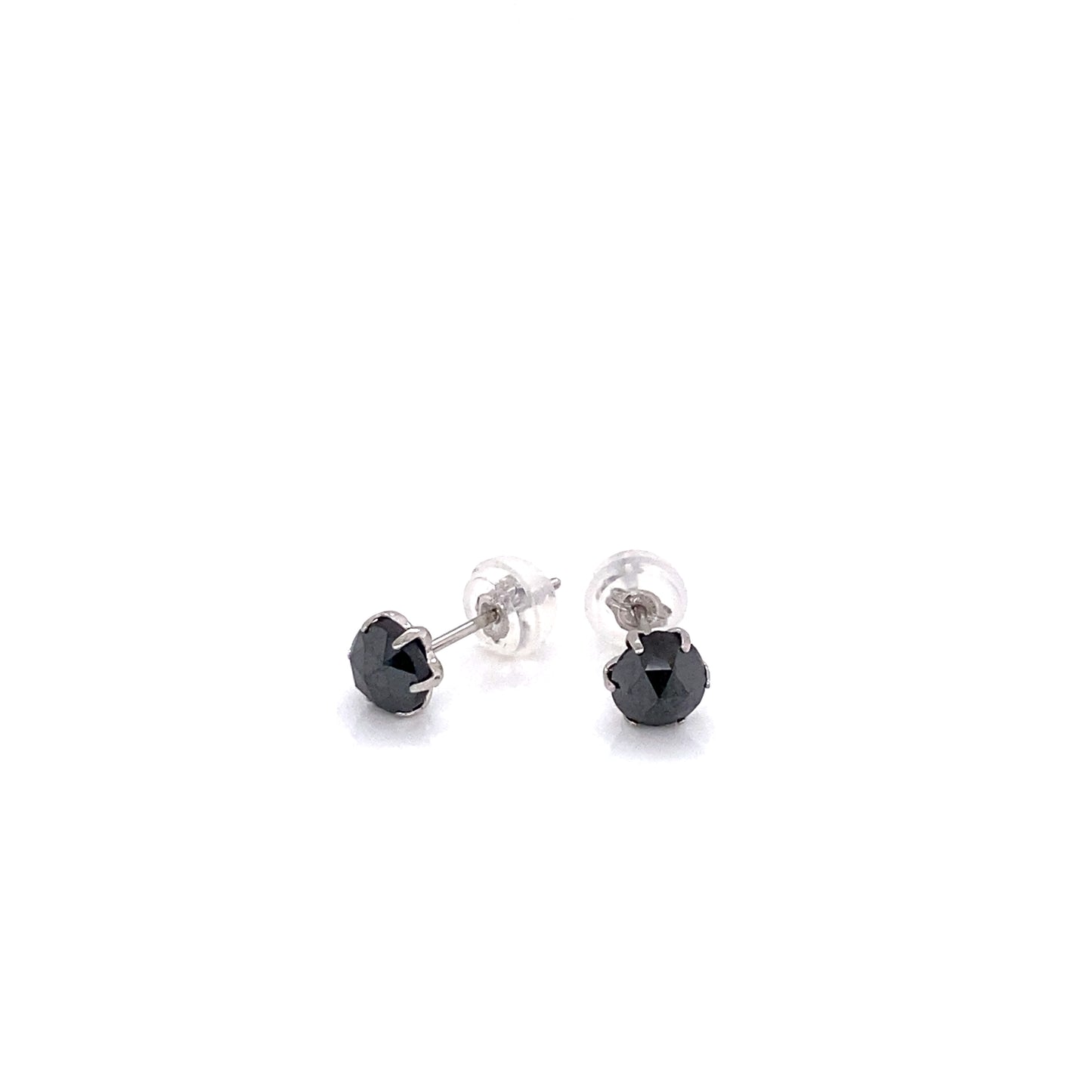 Black Diamond Earrings 1ct