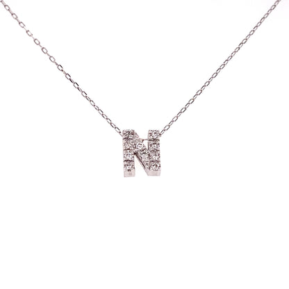 Initial N Necklace 0.07ct