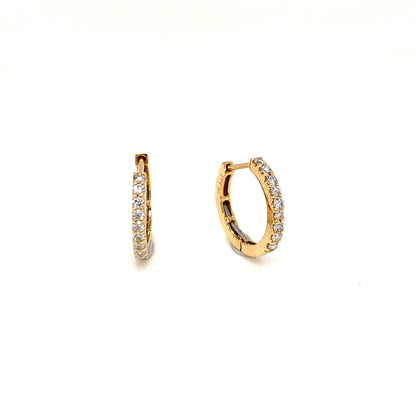 9 Dia Hoop Earrings 0.3ct