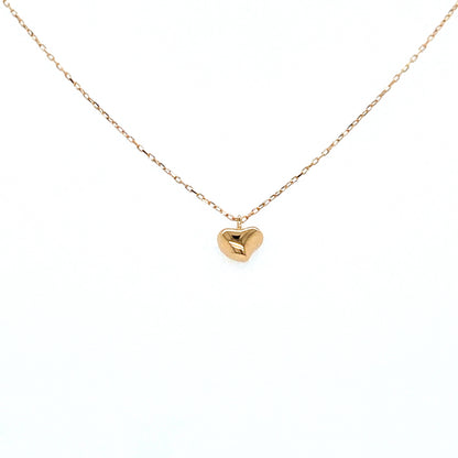 Gold Curved Heart Necklace