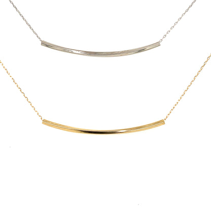 Gold Long Smile Necklace
