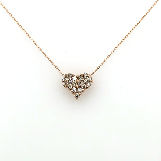 Whole Dia Heart Necklace 0.3ct