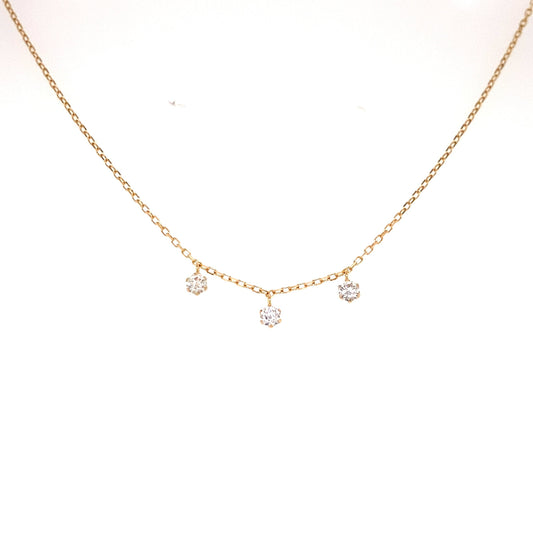 Tri Dia Station Necklace 0.2ct