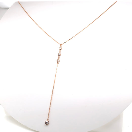 Long 3 Bubble Necklace 0.17ct