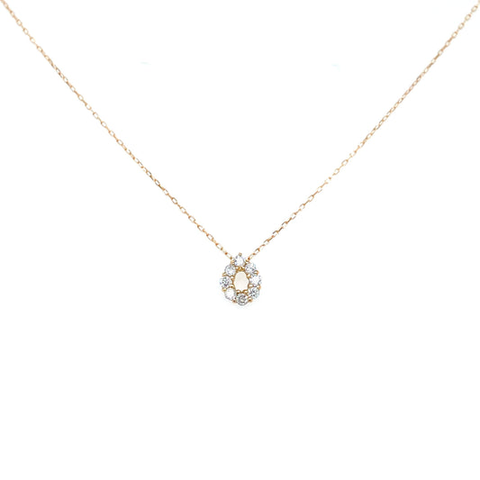 Small Hollow 8 Dia Waterdrop Necklace 0.1ct