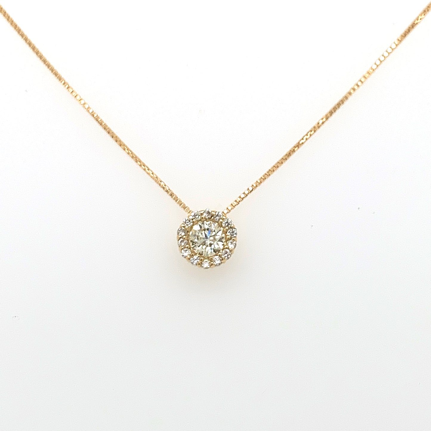 Halo Necklace 0.2/0.07ct