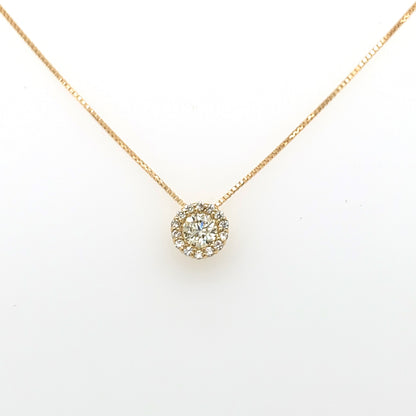 Halo Necklace 0.2/0.06ct