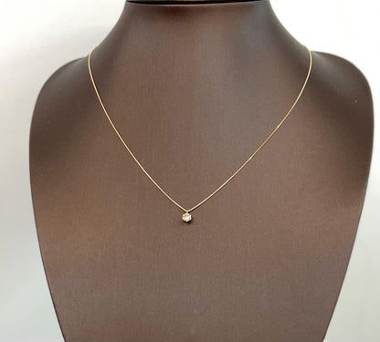 Single Dia Necklace 0.3ct