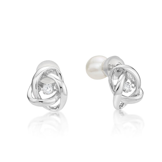 HC DS Swirl Earrings 0.1ct