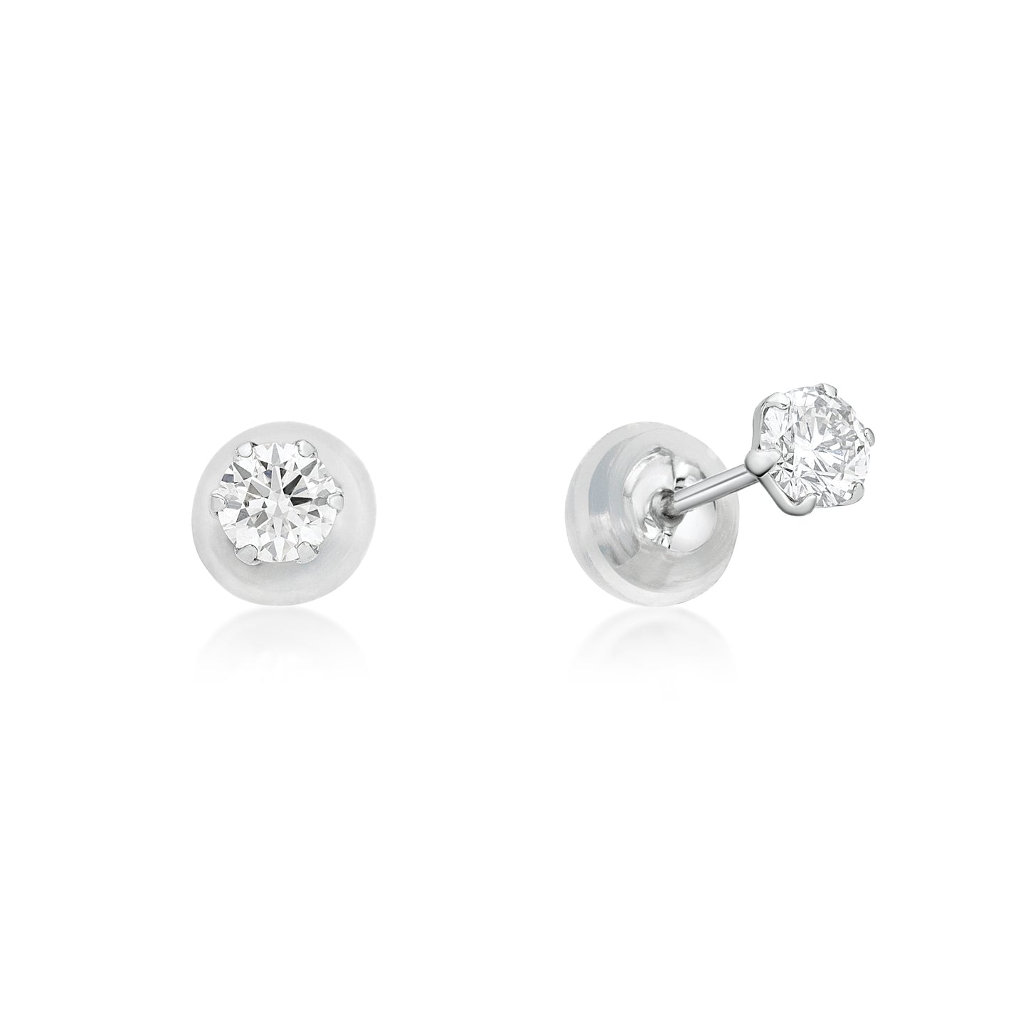 Single Dia Earrings 0.7ct